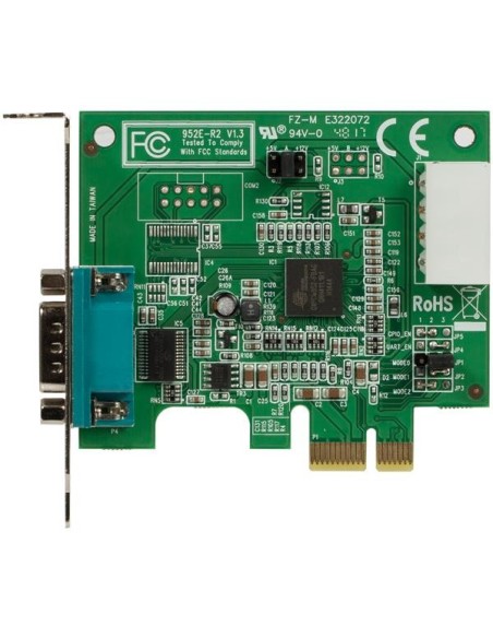 StarTech.com Tarjeta Adaptador PCI Express PCIe 1 Puerto Serie Perfil Bajo Low Profile Serial RS232 DB9 UART 16950