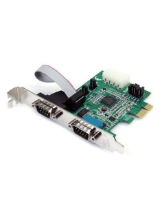 StarTech.com Tarjeta Adaptadora PCI Express PCIe de 2 Puertos Serie RS232 UART 16950 Serial