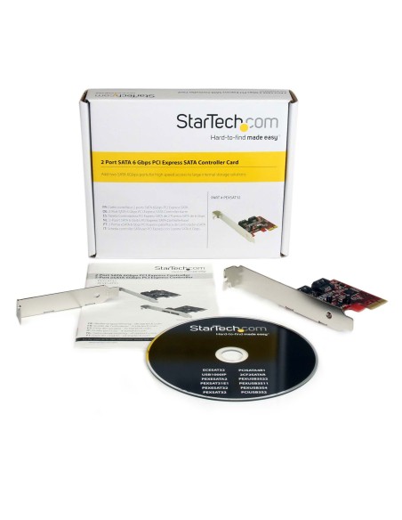 StarTech.com Tarjeta Adaptadora Controladora PCI Express PCIe 2 Puertos SATA Internos - SATA III