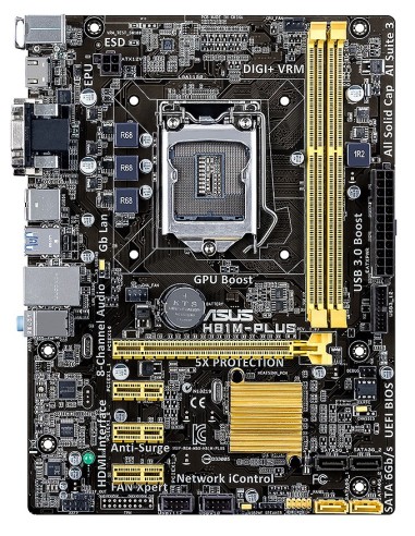 ASUS H81M-PLUS Intel® H81 LGA 1150 (Zócalo H3) micro ATX