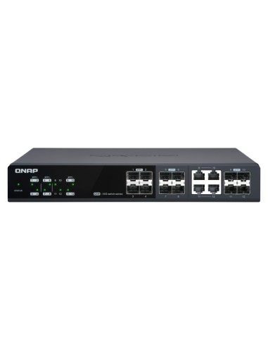 QNAP QSW-M1204-4C switch Gestionado 10G Ethernet (100 1000 10000) Negro