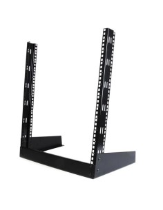 StarTech.com Rack Armario Bastidor Abierto de Escritorio Desktop Sobremesa de 2 Columnas 12U 0,5m Negro