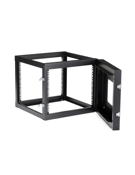 StarTech.com Rack de Acero de Marco Abierto de Pared 8U 22in Pulgadas de Profundidad con Bisagra