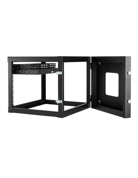 StarTech.com Rack de Acero de Marco Abierto de Pared 8U 22in Pulgadas de Profundidad con Bisagra