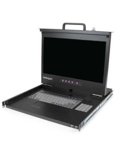 StarTech.com Consola KVM 1U con hub USB 2.0 y pantalla de 17 Pulgadas 1080p para rack