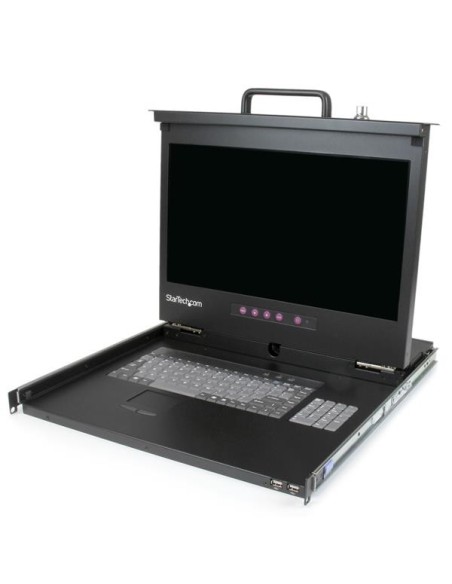 StarTech.com Consola KVM 1U con hub USB 2.0 y pantalla de 17 Pulgadas 1080p para rack