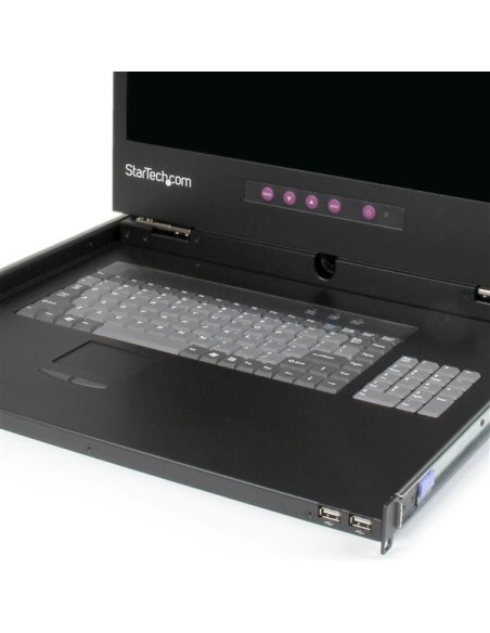 StarTech.com Consola KVM 1U con hub USB 2.0 y pantalla de 17 Pulgadas 1080p para rack