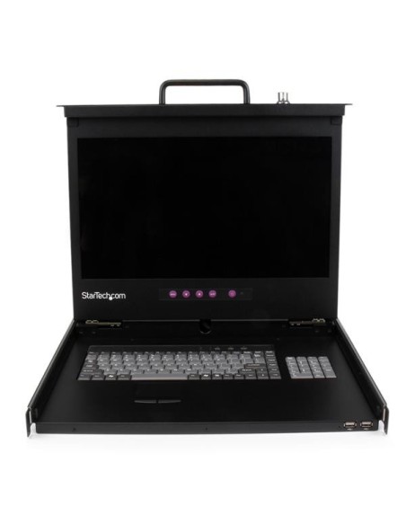 StarTech.com Consola KVM 1U con hub USB 2.0 y pantalla de 17 Pulgadas 1080p para rack