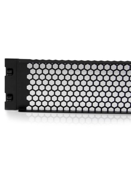 StarTech.com Panel Ciego de Relleno 2U para Armario Rack - Panel de Ventilación de Instalación sin Herramientas