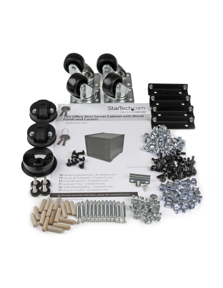 StarTech.com Rack Armario de Servidores de 12U Rodamientos y Acabados de Madera
