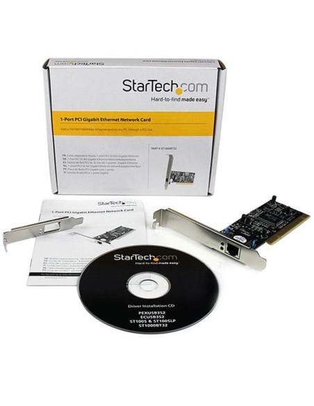 StarTech.com Adaptador Tarjeta de Red NIC PCI de 1 Puerto Gigabit Ethernet RJ45