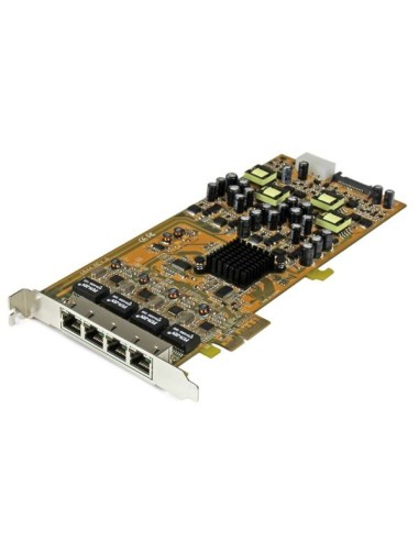 StarTech.com Tarjeta PCI Express de Red Ethernet Gigabit con 4 Puertos RJ45 PoE Power over Ethernet