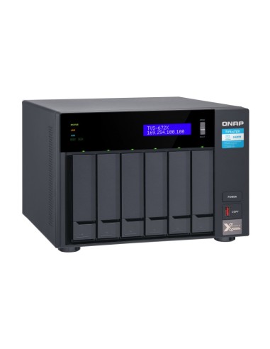 QNAP TVS-672X-I3-8G servidor de almacenamiento NAS Torre Ethernet Negro i3-8100T