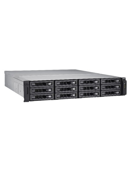 QNAP TVS-EC1280U-SAS-RP Ethernet Bastidor (2U) Negro NAS