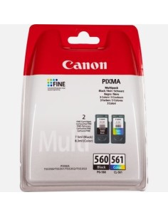 Canon PG-560   CL-561 cartucho de tinta 2 pieza(s) Original Rendimiento estándar Negro, Cian, Magenta, Amarillo