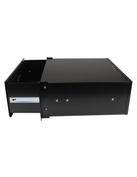 StarTech.com Cajon Metálico Acero Negro 4U 19in Pulgadas para montar en Armario Rack Bastidor