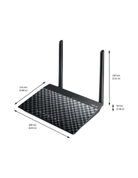 ASUS DSL-N12E C1 router inalámbrico Ethernet rápido Negro
