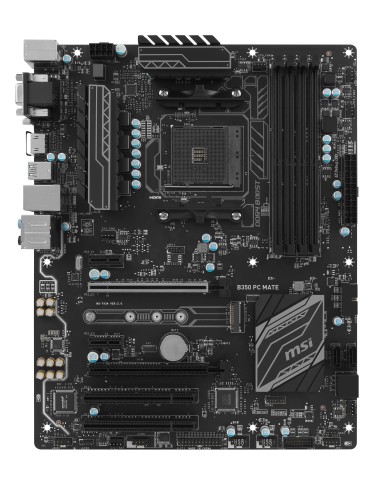 MSI B350 PC MATE AMD B350 Zócalo AM4 ATX