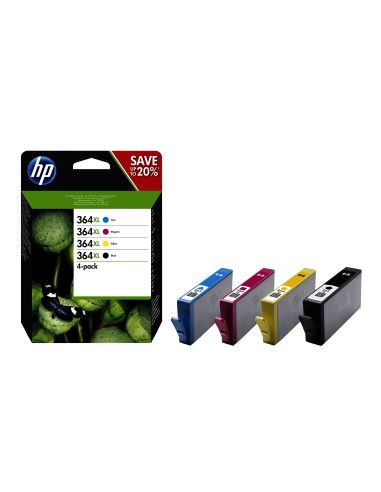HP 364XL cartucho de tinta Original Alto rendimiento (XL) Negro, Cian, Magenta, Amarillo