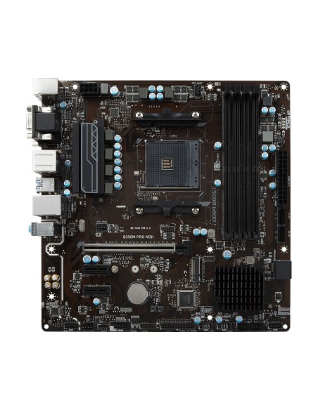 MSI B350M PRO-VDH AMD B350 Zócalo AM4 micro ATX