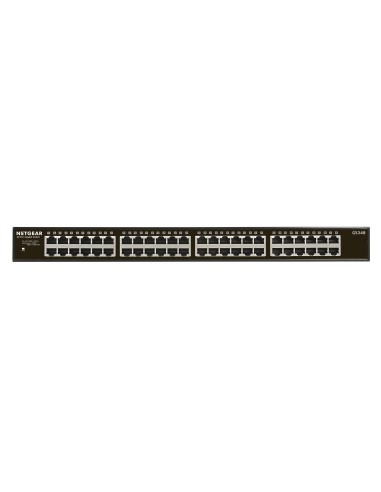 Netgear GS348 No administrado Gigabit Ethernet (10 100 1000) Negro 1U