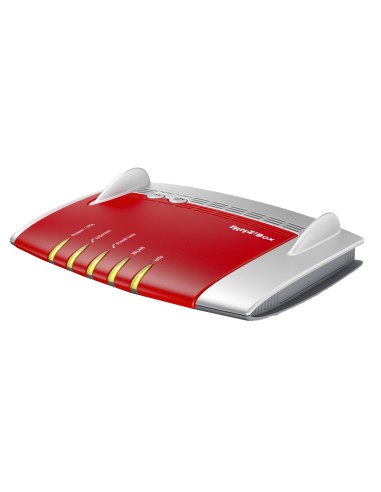 AVM FRITZ!Box 7490 International router inalámbrico Gigabit Ethernet Doble banda (2,4 GHz   5 GHz) Rojo, Plata