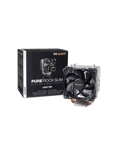 be quiet! Pure Rock Slim Procesador Enfriador 9,2 cm Negro, Cobre, Plata