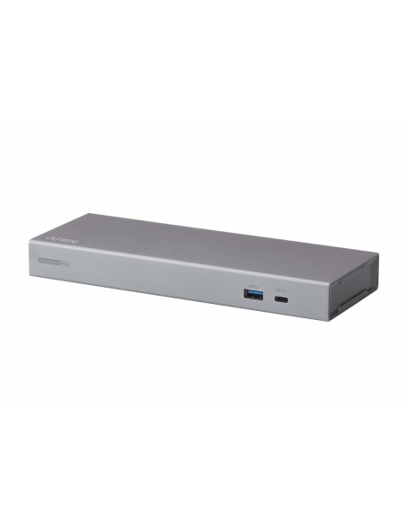 ATEN UH7230-AT-G base para portátil y replicador de puertos Alámbrico Thunderbolt 3 Plata