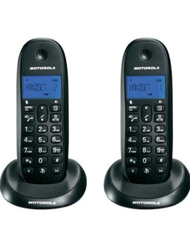 Motorola C1001L Duo Teléfono DECT Identificador de llamadas Negro