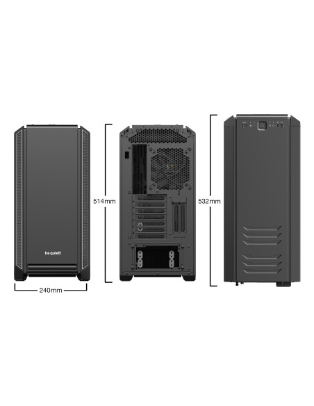be quiet! Silent Base 601 Midi Tower Negro, Plata
