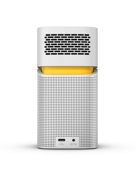 Benq GV1 videoproyector 200 lúmenes ANSI DLP WVGA (854x480) Proyector portátil Plata, Amarillo