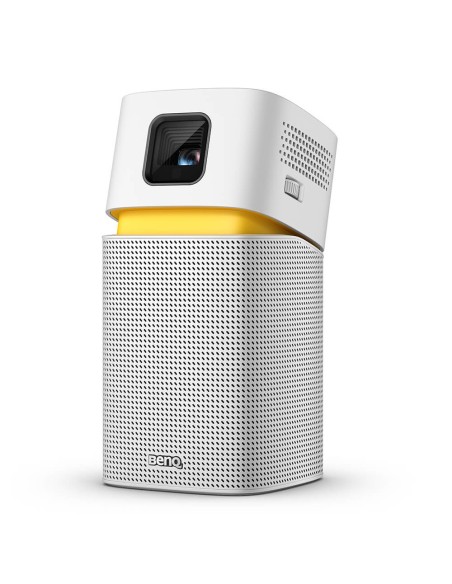 Benq GV1 videoproyector 200 lúmenes ANSI DLP WVGA (854x480) Proyector portátil Plata, Amarillo