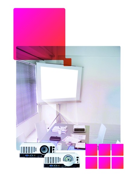 Ricoh PJ X4241N videoproyector 3300 lúmenes ANSI DLP XGA (1024x768) Proyector para escritorio Negro, Blanco