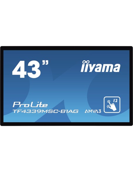 iiyama ProLite TF4339MSC-B1AG monitor pantalla táctil 109,2 cm (43") 1920 x 1080 Pixeles Multi-touch Multi-usuario Negro