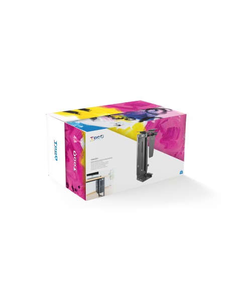 TOOQ SOPORTE PARA CPU ESCRITORIO PARED NEGRO