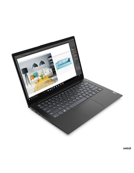 Lenovo V V14 Portátil 35,6 cm (14") Full HD AMD Ryzen 3 8 GB DDR4-SDRAM 256 GB SSD Wi-Fi 5 (802.11ac) Windows 10 Home Negro