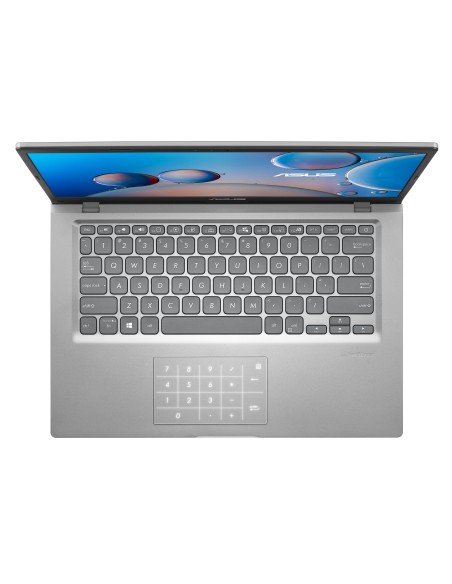 ASUS F415JA-BV882T - Portátil 14" HD (Core i3-1005G1, 8GB RAM, 256GB SSD, UHD Graphics, Windows 10 Home S) Plata Transparente -