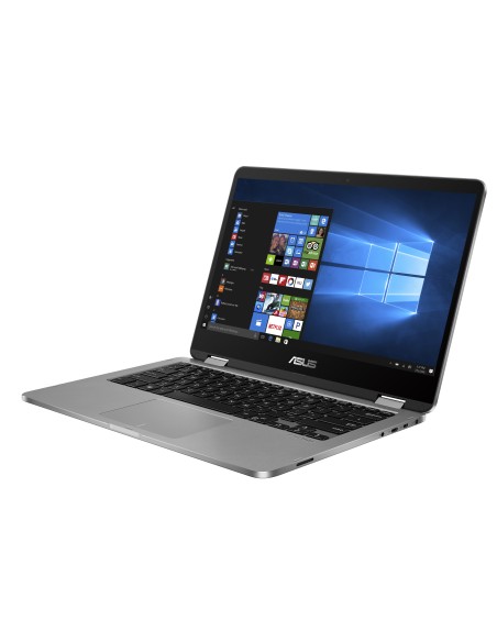Asus VivoBook Flip 14" Full HD Intel Celeron N4020 4GB RAM 256GB SSD Windows 11 Home Gris Plata