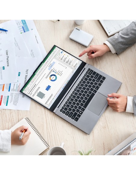 Gigabyte U4 UD-50ES823SO 14" Full HD Intel Core i5 1155G7 8GB RAM 512GB SSD Windows 11 Home Gris Plata