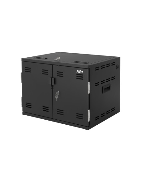 AVer X12 Armario de gestión y carga para dispositivos portátiles Negro