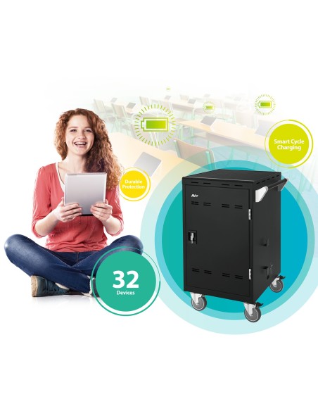 AVer E32c Negro Notebook   Tablet Carro soporte de suelo con ruedas multimedia