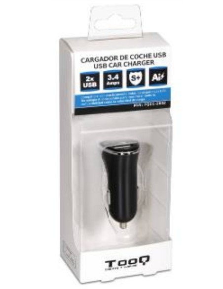 TooQ TQCC-2002 cargador de dispositivo móvil Negro Auto