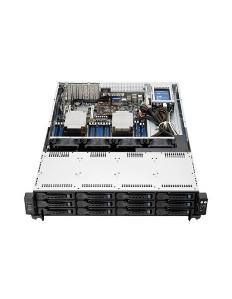 ASUS RS520-E8-RS12-E V2 Intel® C612 LGA 2011-v3 Bastidor (2U) Negro, Plata