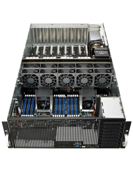 ASUS ESC8000 G4 LGA 3647 (Socket P) Bastidor (4U) Negro, Acero inoxidable