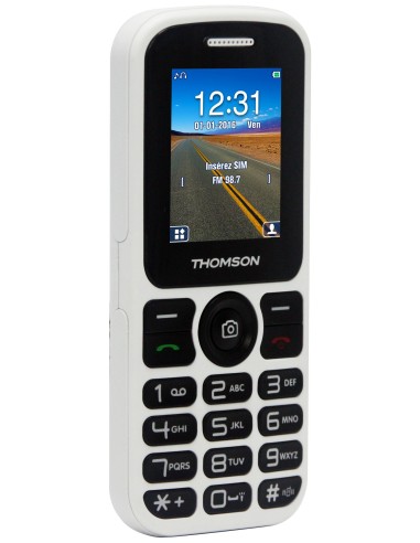 Thomson TLINK18 4,5 cm (1.77") 75 g Negro, Blanco Teléfono básico