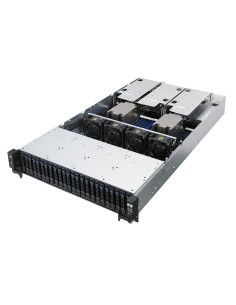 ASUS RS720A-E9-RS24-E Bastidor (2U) Negro, Acero inoxidable