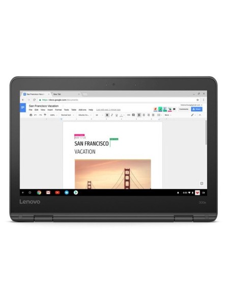 Lenovo 300e LPDDR3-SDRAM Chromebook 29,5 cm (11.6") 1366 x 768 Pixeles Pantalla táctil MediaTek 4 GB 32 GB eMMC Wi-Fi 5