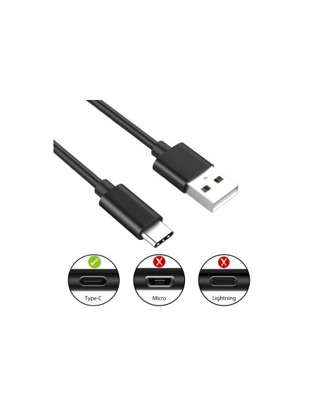 Ewent EC1033 cable USB 1 m USB 2.0 USB A USB C Negro