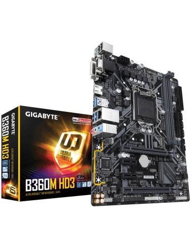 Gigabyte B360M HD3 placa base LGA 1151 (Zócalo H4) Intel B360 Express Micro ATX