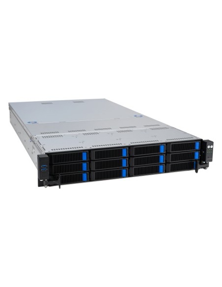 ASUS RS520A-E12-RS12U Socket SP5 Bastidor (2U) Negro, Acero